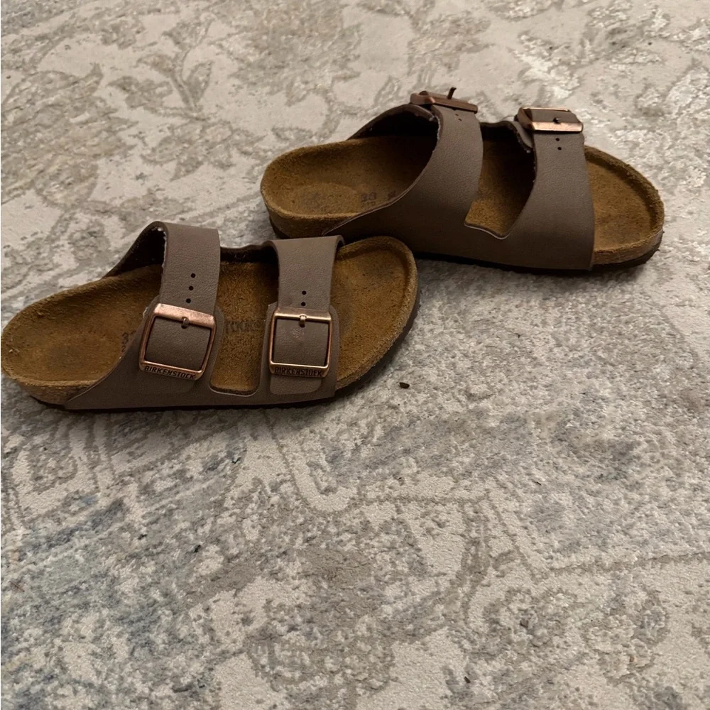 Birkenstock Kids Brown Two-Strap Sandals